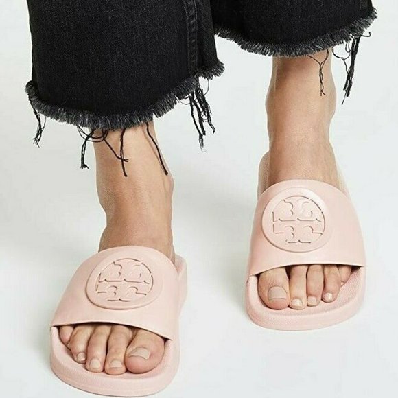 Tory Burch Shoes - 🆕Tory Burch T-Logo Foam Slide Sandal Pink Leather